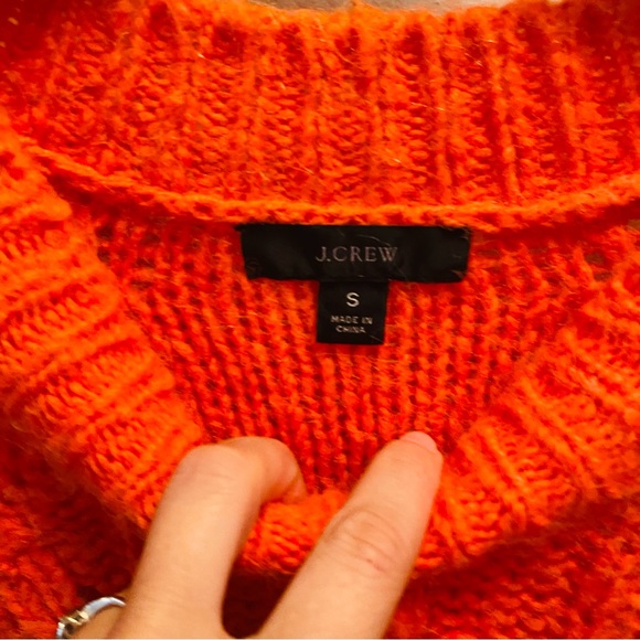 J Crew Wool Alpaca Blend Pointelle Flower Knit Sweater - Picture 5 of 5